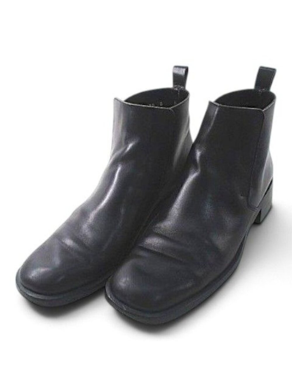 Gucci Short Boots Slit Black Leather